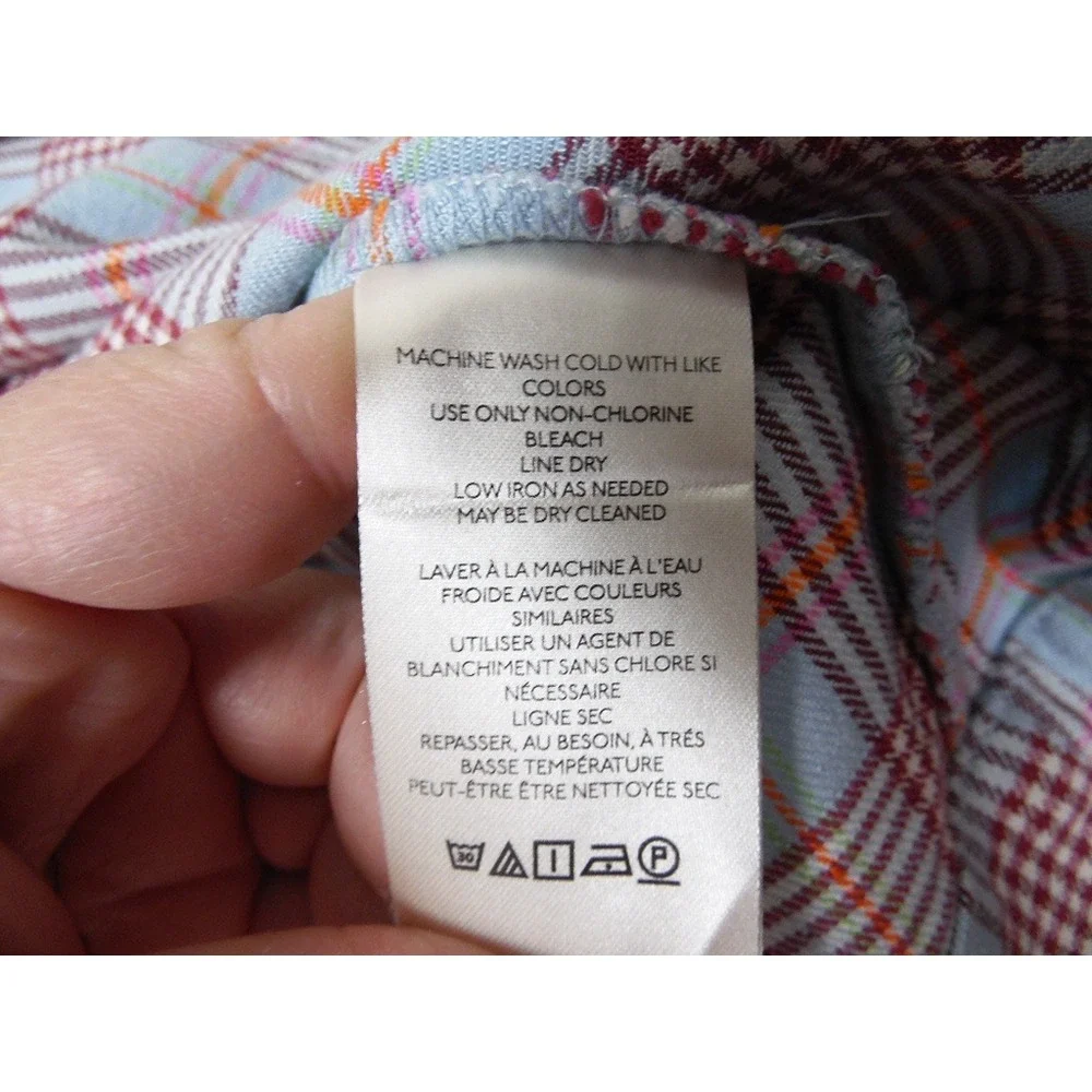 Maeve by Anthropologie Womens Plaid Blazer SZ XS Pink Blue Academia Button Front